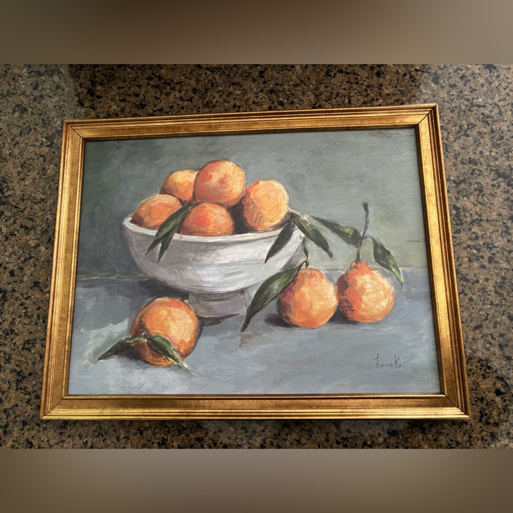 Framed Still Life with Oranges Art Print
